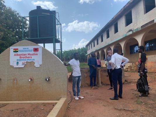 Classroom furniture and water pump for Mampong Muslim School